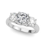 Lab Grown Diamond 3 Stone Engagement Ring Round | 14kt White Gold | 1.74CT | Picasso Gold & Diamond