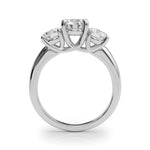 1 3/4 ct tw Round Lab Grown Diamond Three-Stone Engagement Ring in 14K White Gold