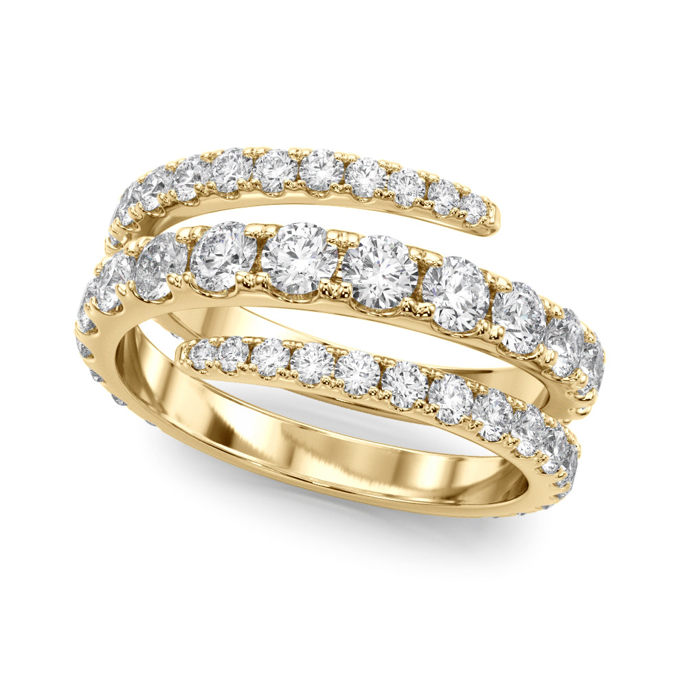 1 1/2 ct tw Lab Grown Diamond Wedding Band in 14K Yellow Gold
