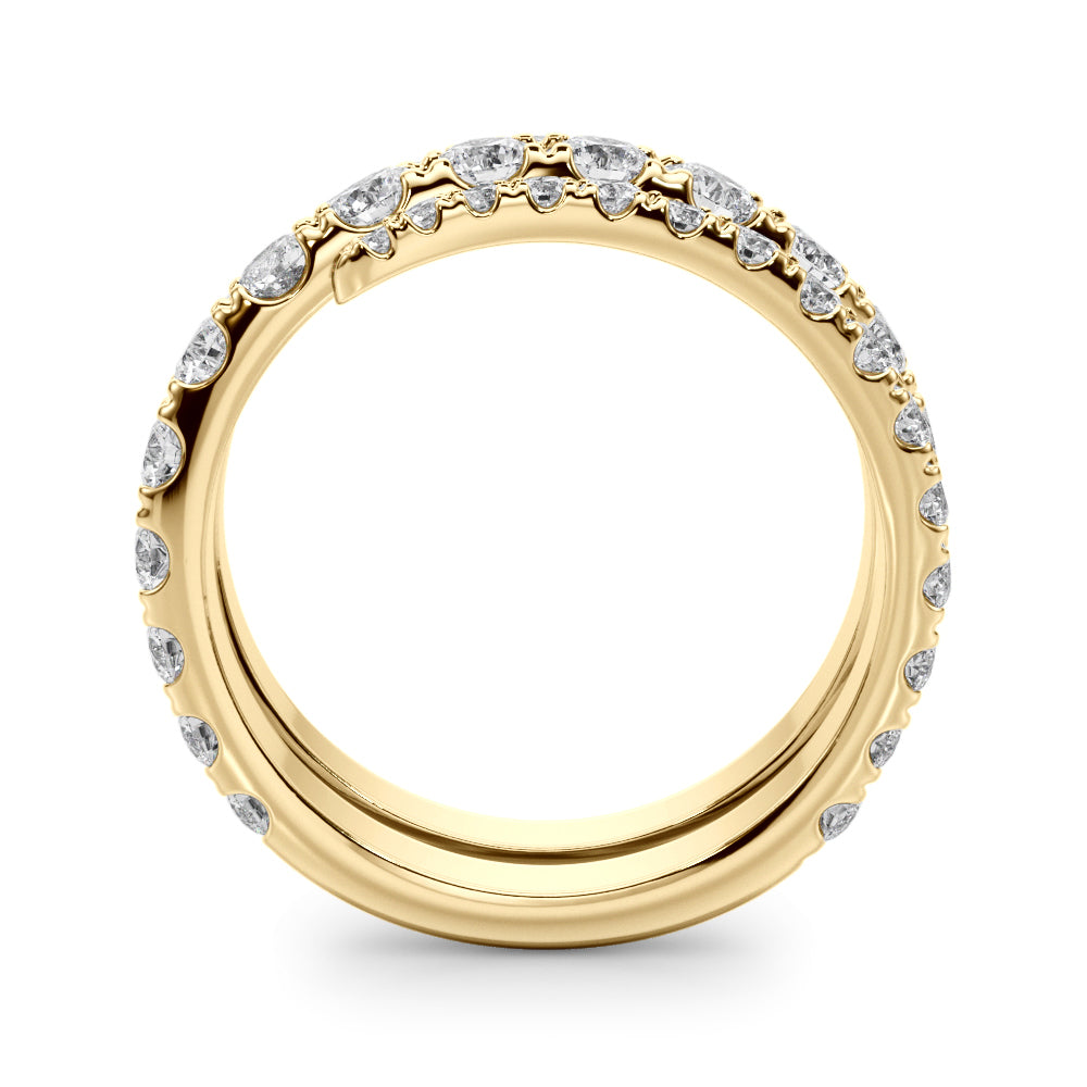 1 1/2 ct tw Lab Grown Diamond Wedding Band in 14K Yellow Gold