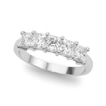 1 1/3 ct tw Lab Grown Diamond Wedding Band in 14K White Gold