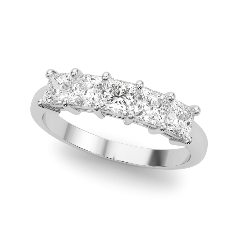 1 1/3 ct tw Lab Grown Diamond Wedding Band in 14K White Gold