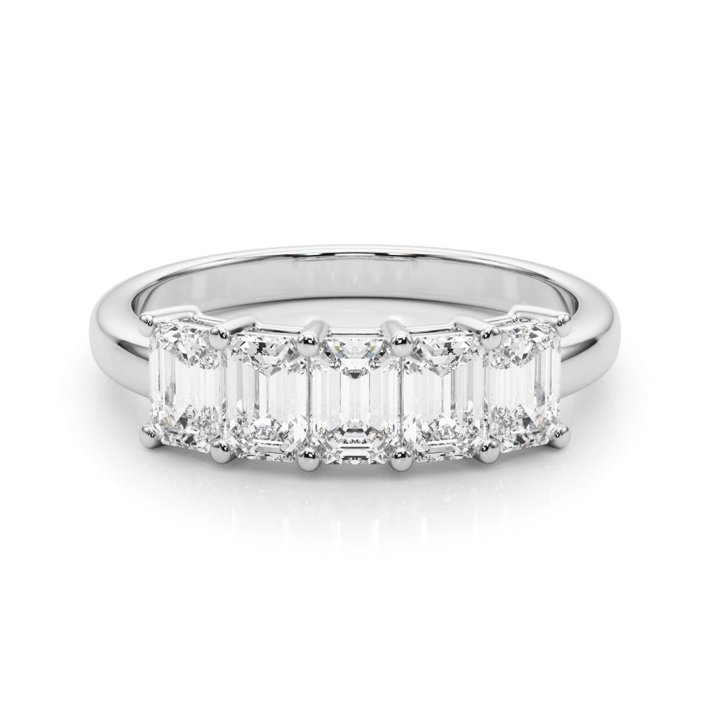 2 ct tw Lab Grown Diamond Wedding Band in 14K White Gold