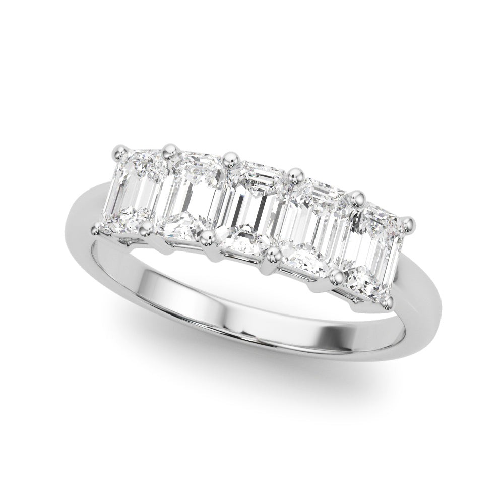 1 ct tw Lab Grown Diamond Wedding Band in 14K White Gold
