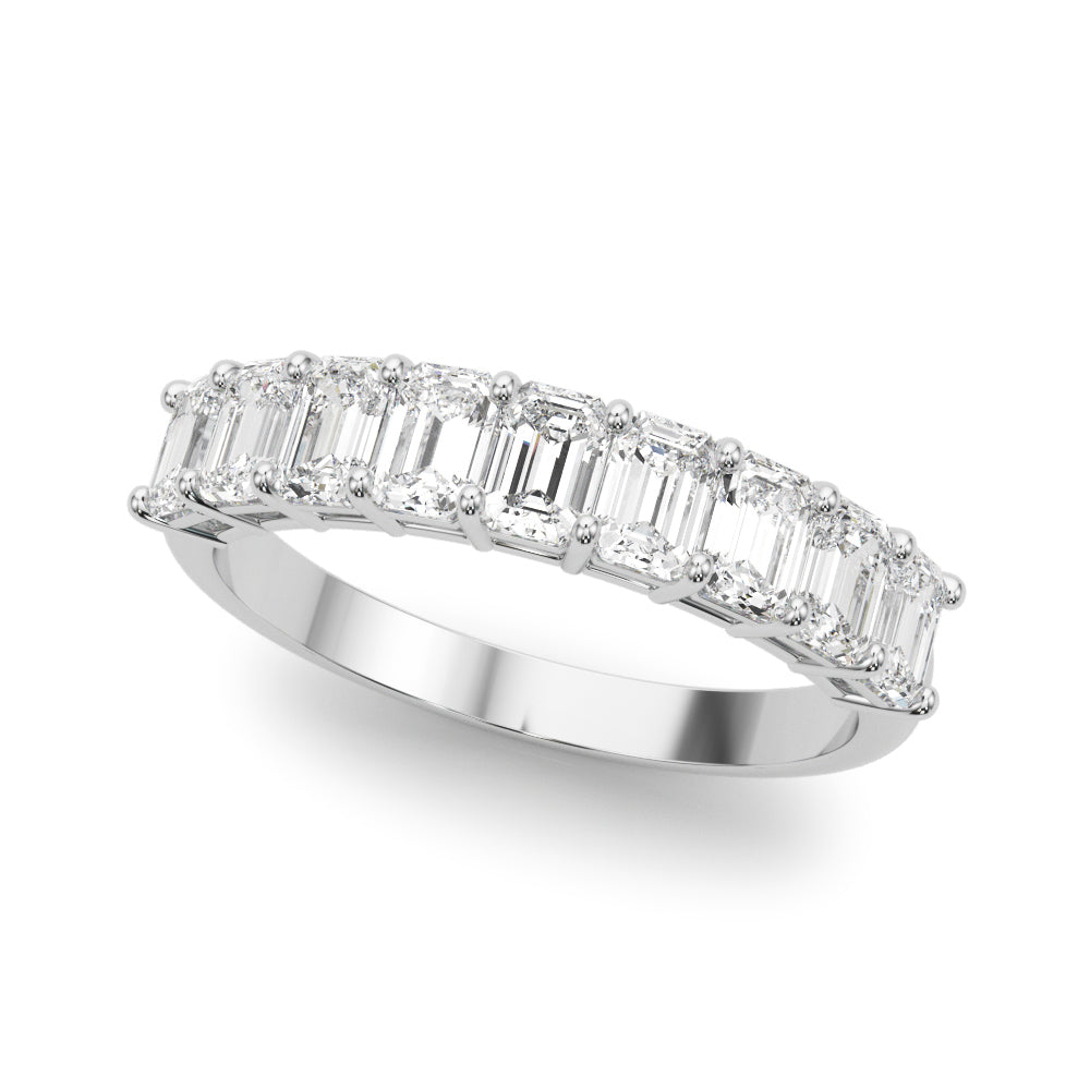 1 1/3 ct tw Lab Grown Diamond Wedding Band in 14K White Gold