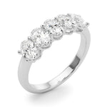 1 1/6 ct tw Lab Grown Diamond Wedding Band in 14K White Gold