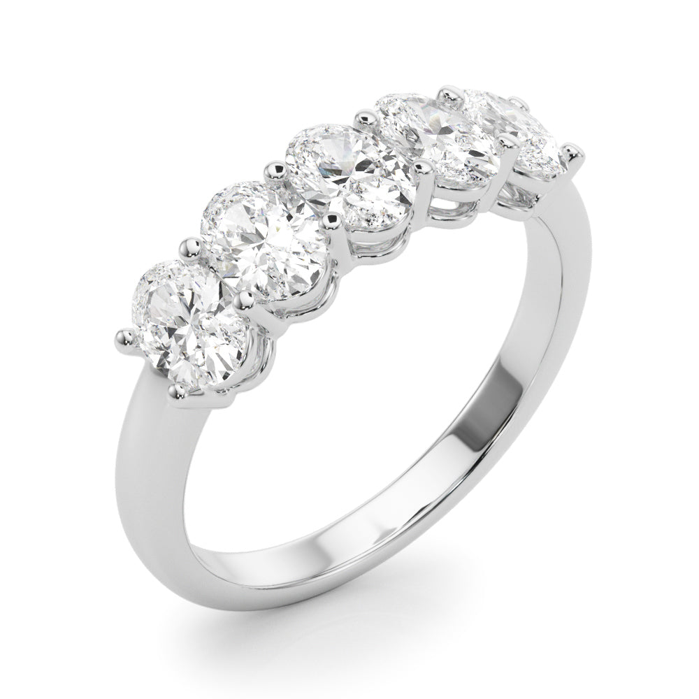 1 1/6 ct tw Lab Grown Diamond Wedding Band in 14K White Gold