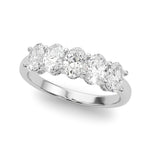 2 ct tw Lab Grown Diamond Wedding Band in 14K White Gold