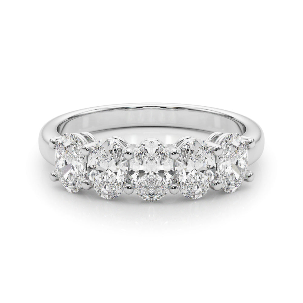 1 5/8 ct tw Lab Grown Diamond Wedding Band in 14K White Gold