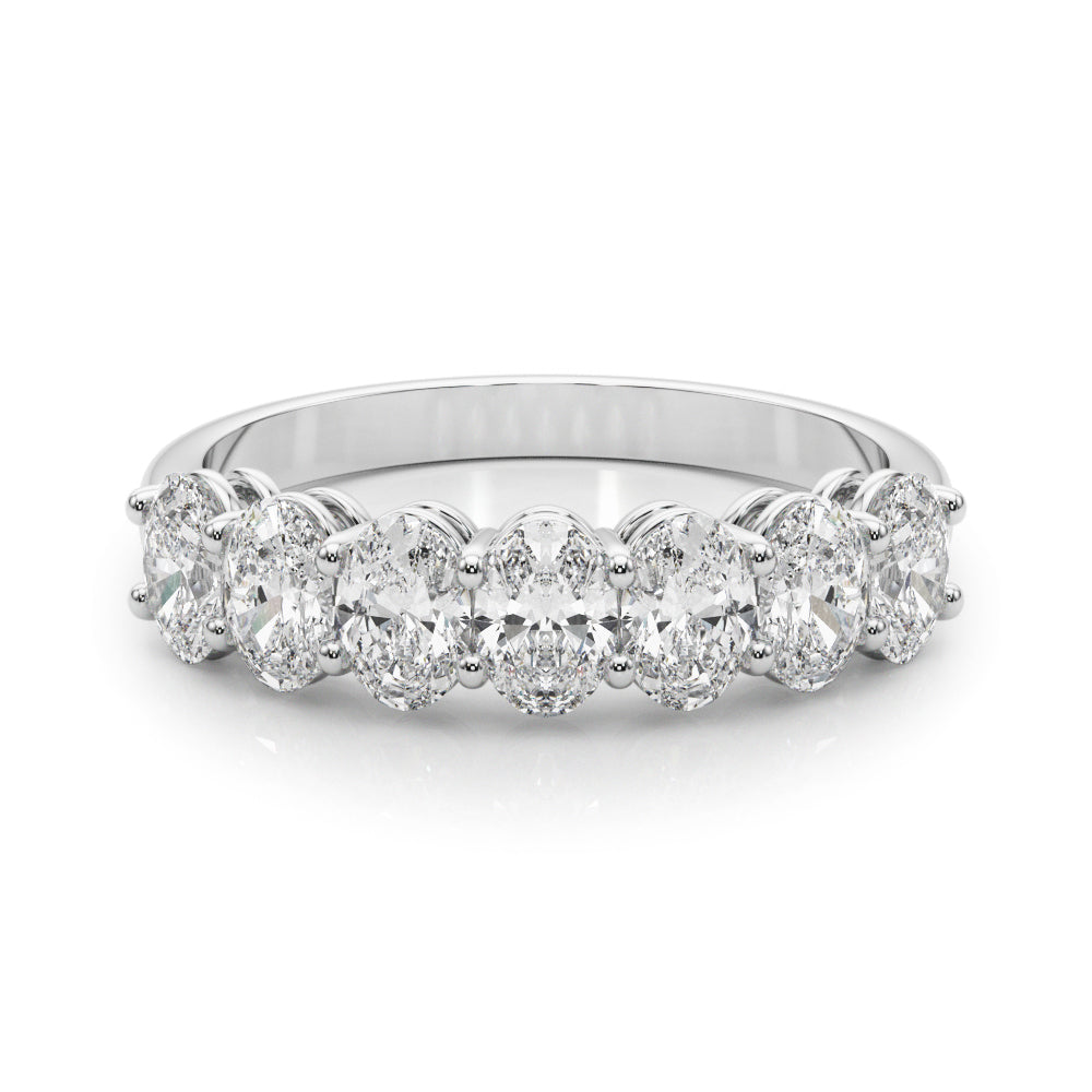 2 ct tw Lab Grown Diamond Wedding Band in 14K White Gold