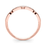 1/5 ct tw Lab Grown Diamond Wedding Band in 14K Rose Gold