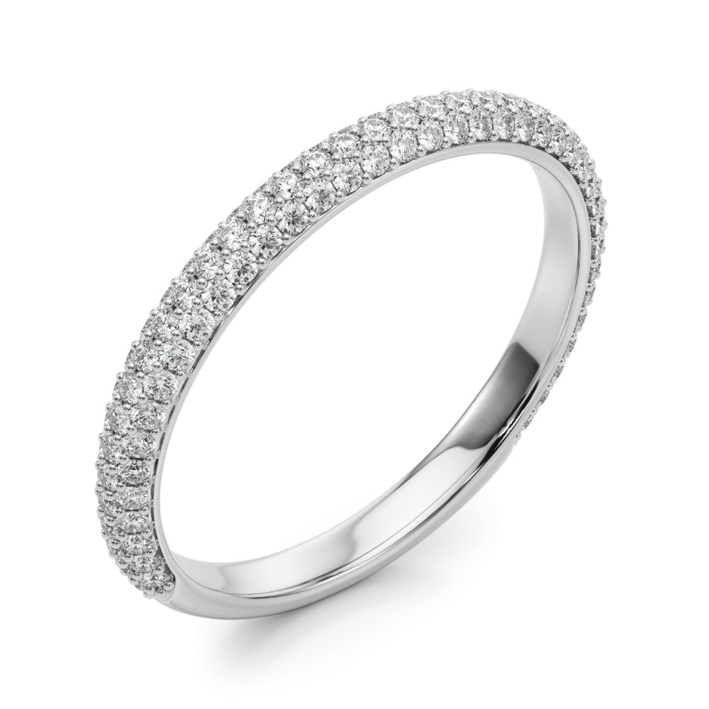 1/2 ct tw Lab Grown Diamond Wedding Band in 14K White Gold