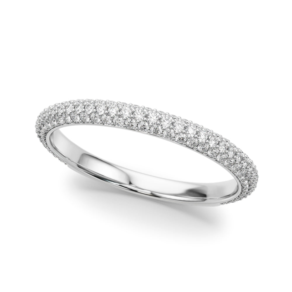 1/2 ct tw Lab Grown Diamond Wedding Band in 14K White Gold