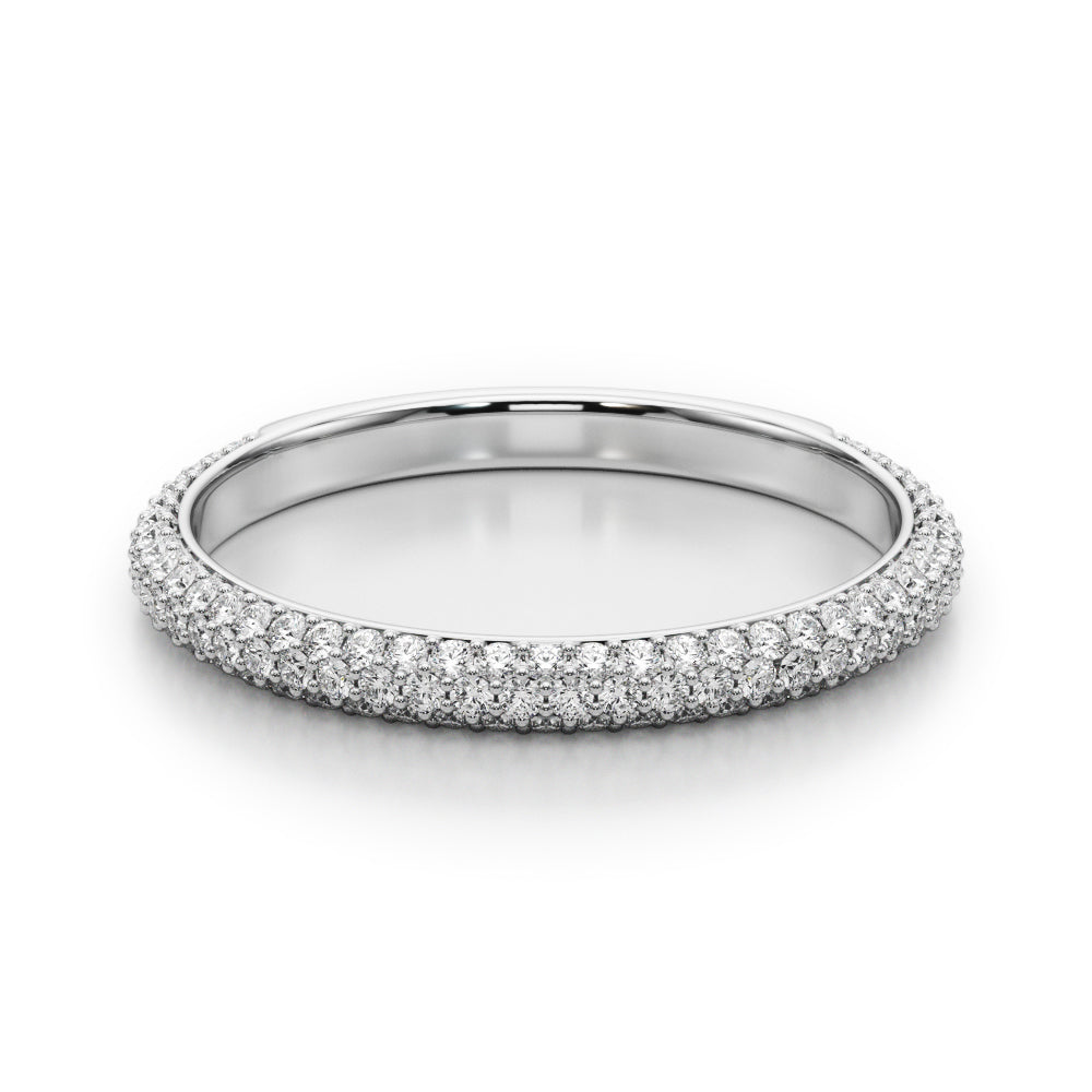 1/2 ct tw Lab Grown Diamond Wedding Band in 14K White Gold