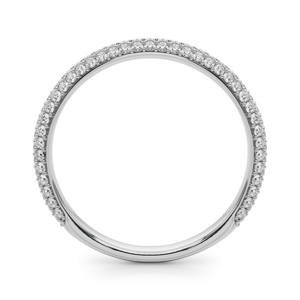 1/2 ct tw Lab Grown Diamond Wedding Band in 14K White Gold