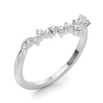 1/5 ct tw Lab Grown Diamond Wedding Band in 14K White Gold