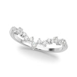 1/5 ct tw Lab Grown Diamond Wedding Band in 14K White Gold