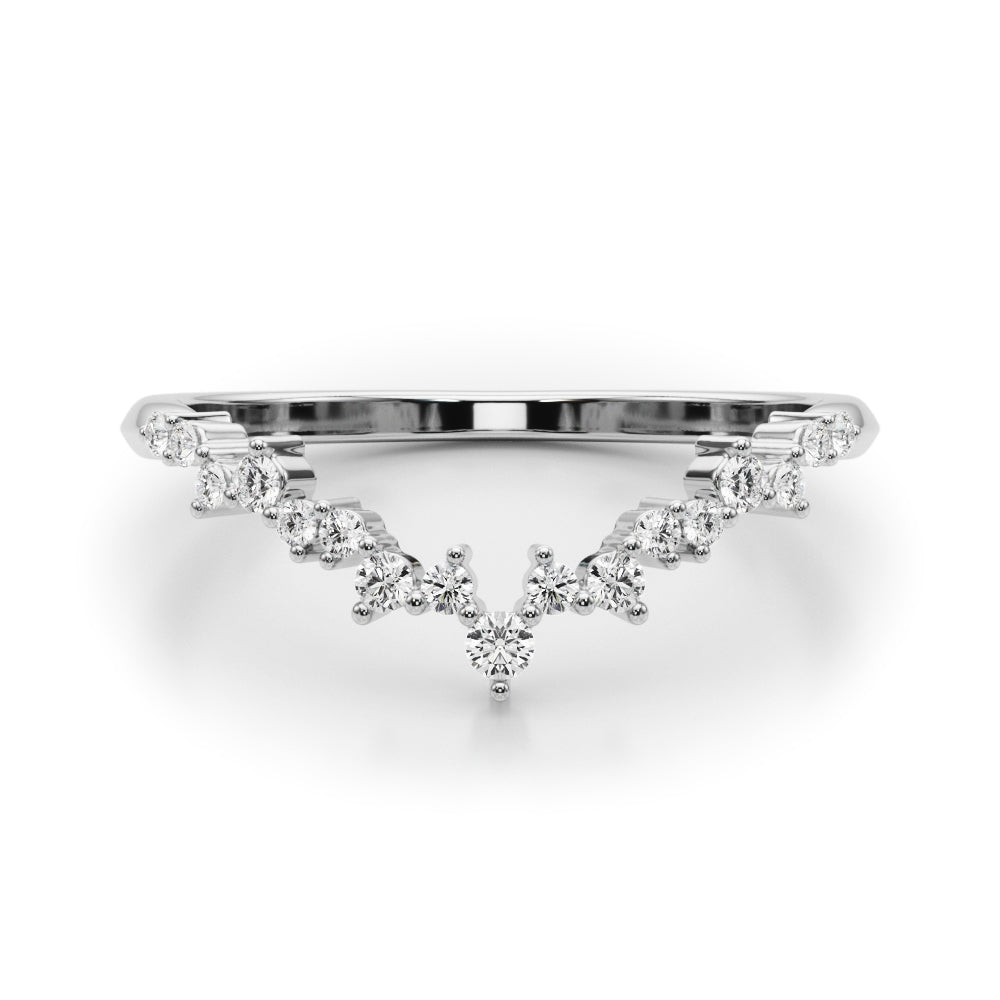 1/5 ct tw Lab Grown Diamond Wedding Band in 14K White Gold