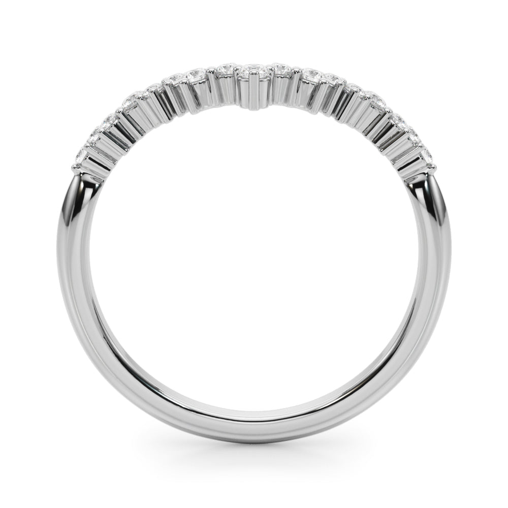 1/5 ct tw Lab Grown Diamond Wedding Band in 14K White Gold