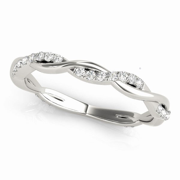 1/5 ct tw Lab Grown Diamond Wedding Band in 14K White Gold