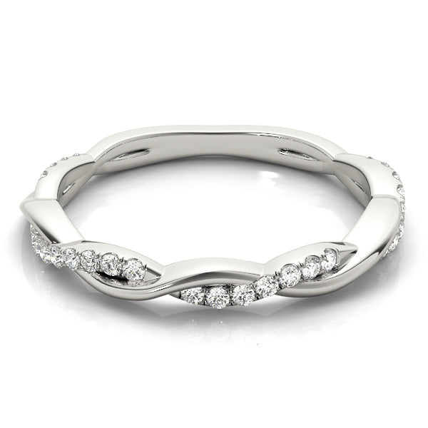 1/5 ct tw Lab Grown Diamond Wedding Band in 14K White Gold