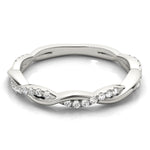 1/5 ct tw Lab Grown Diamond Wedding Band in 14K White Gold
