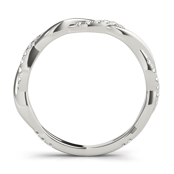 1/5 ct tw Lab Grown Diamond Wedding Band in 14K White Gold