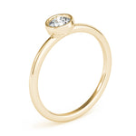 1/3 ct tw Round Lab Grown Diamond Solitaire Ring in 14K Yellow Gold