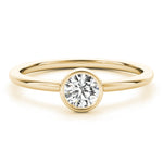 1/3 ct tw Round Lab Grown Diamond Solitaire Ring in 14K Yellow Gold