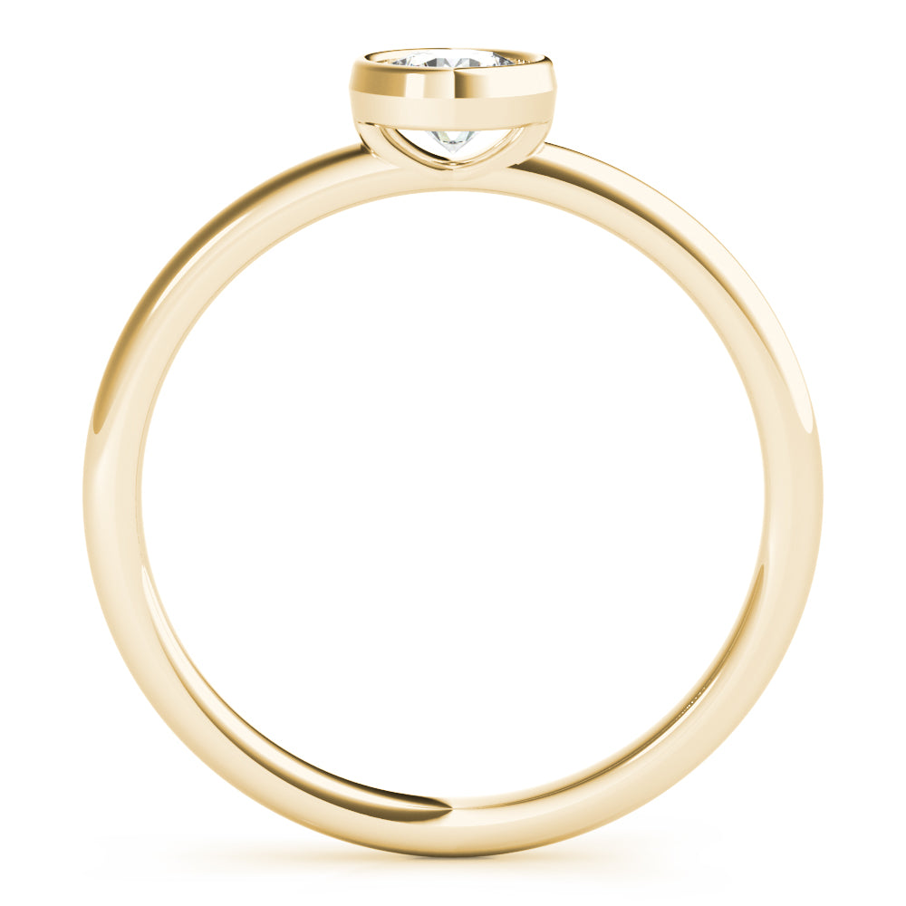 1/3 ct tw Round Lab Grown Diamond Solitaire Ring in 14K Yellow Gold