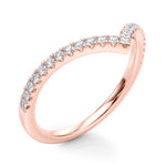 1/5 ct tw Lab Grown Diamond Wedding Band in 14K Rose Gold