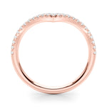 1/5 ct tw Lab Grown Diamond Wedding Band in 14K Rose Gold
