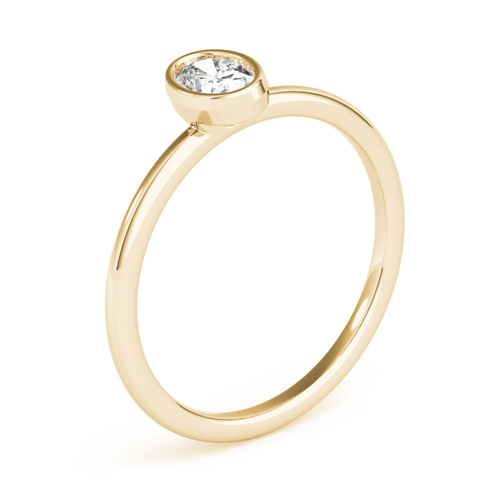 1/4 ct tw Oval Lab Grown Diamond Solitaire Ring in 14K Yellow Gold