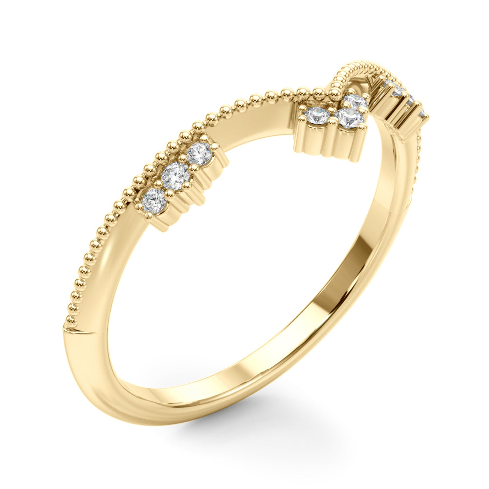 1/15 ct tw Lab Grown Diamond Wedding Band in 14K Yellow Gold