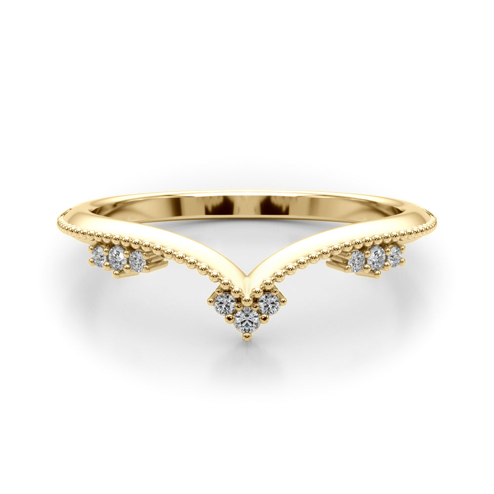 1/15 ct tw Lab Grown Diamond Wedding Band in 14K Yellow Gold