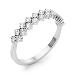 1/2 ct tw Lab Grown Diamond Wedding Band in 14K White Gold