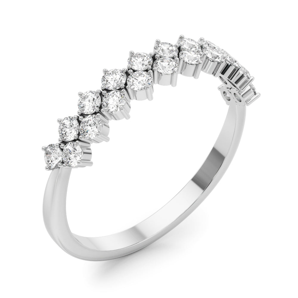 1/2 ct tw Lab Grown Diamond Wedding Band in 14K White Gold