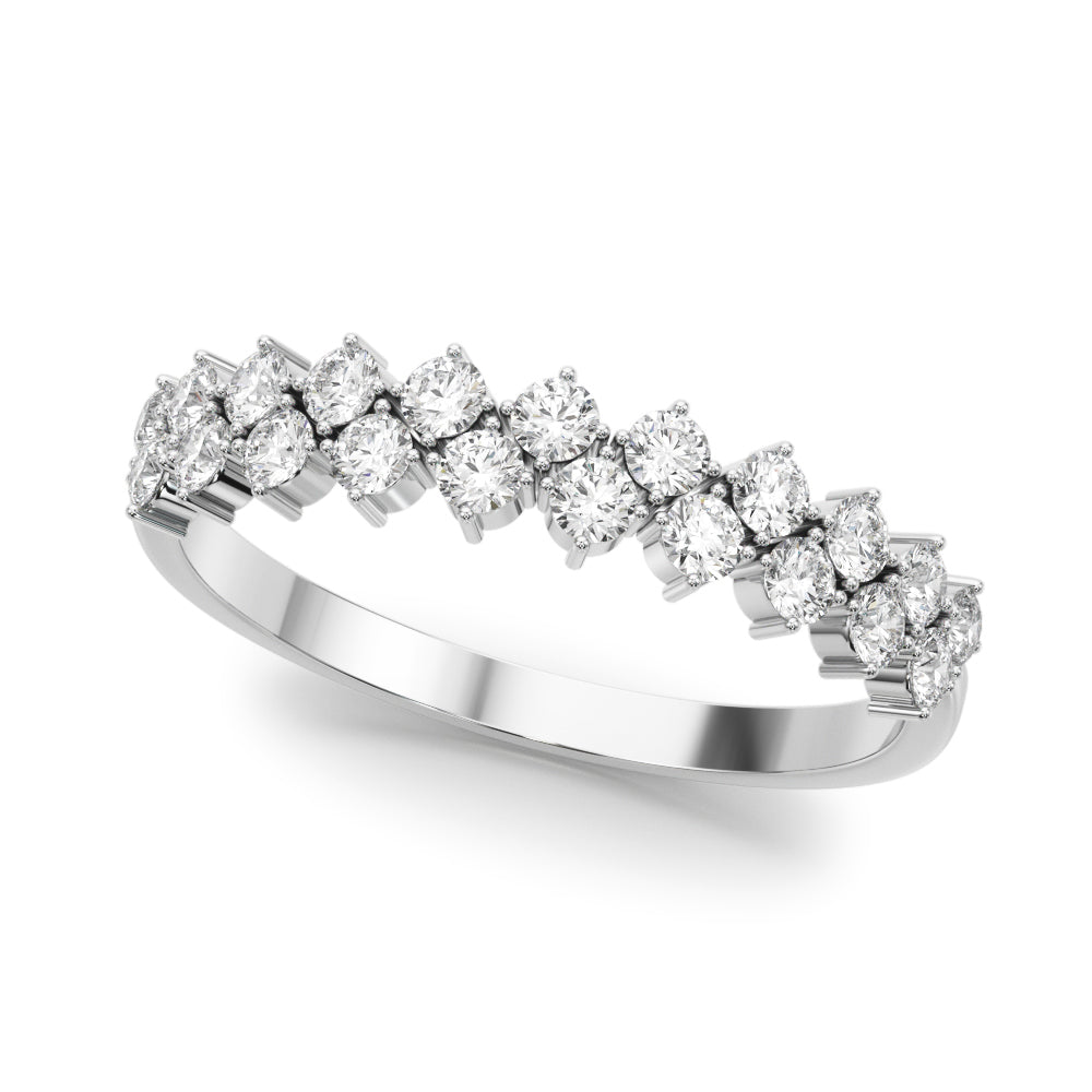 1/2 ct tw Lab Grown Diamond Wedding Band in 14K White Gold
