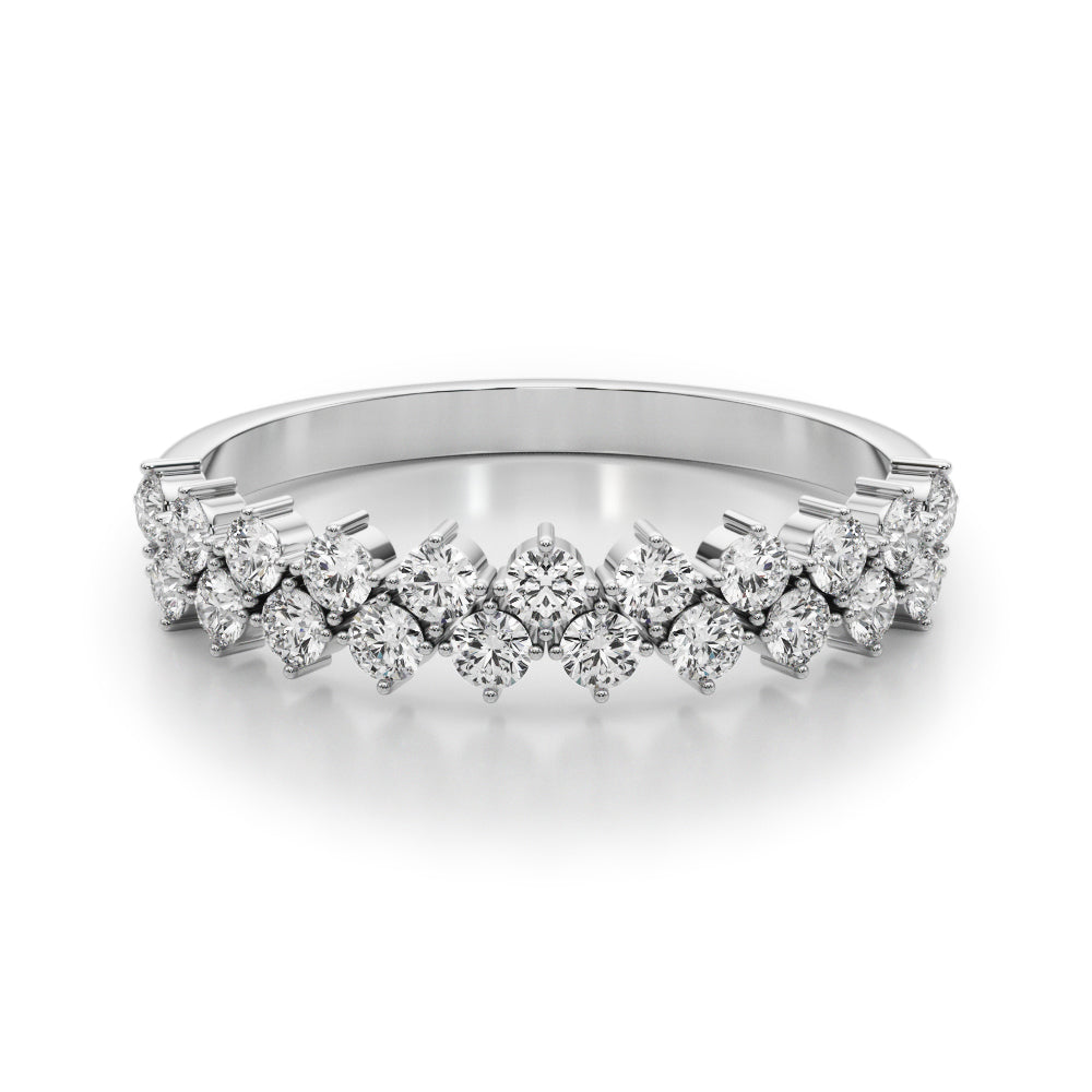 1/2 ct tw Lab Grown Diamond Wedding Band in 14K White Gold