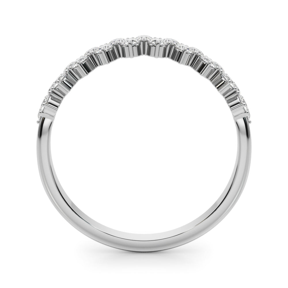 1/2 ct tw Lab Grown Diamond Wedding Band in 14K White Gold