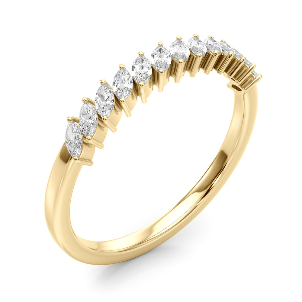 3/8 ct tw Lab Grown Diamond Wedding Band in 14K Yellow Gold