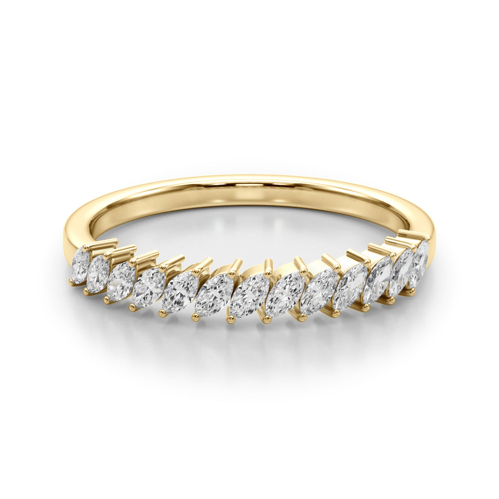 3/8 ct tw Lab Grown Diamond Wedding Band in 14K Yellow Gold