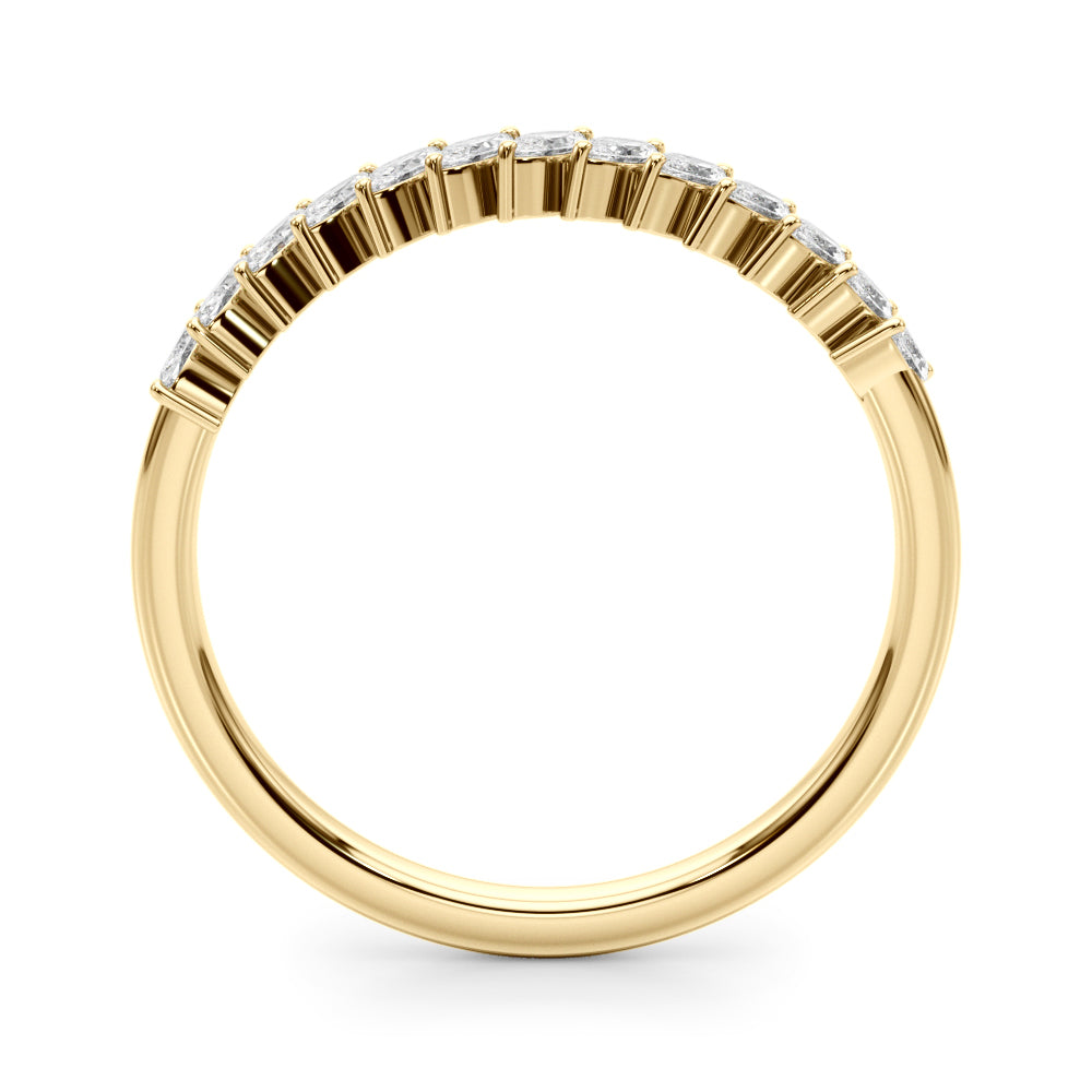3/8 ct tw Lab Grown Diamond Wedding Band in 14K Yellow Gold