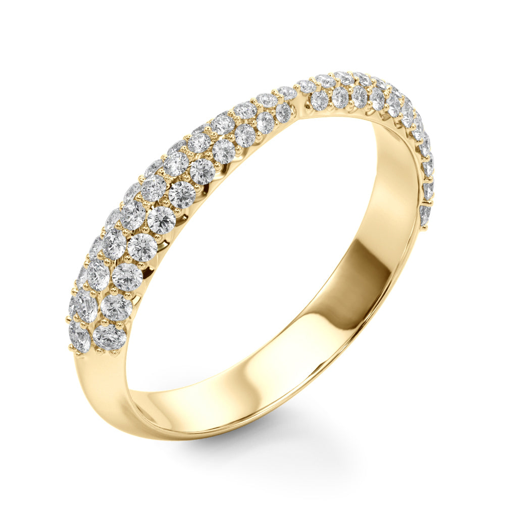 1/2 ct tw Lab Grown Diamond Wedding Band in 14K Yellow Gold