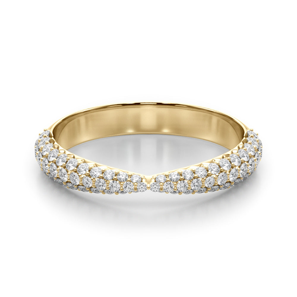 1/2 ct tw Lab Grown Diamond Wedding Band in 14K Yellow Gold