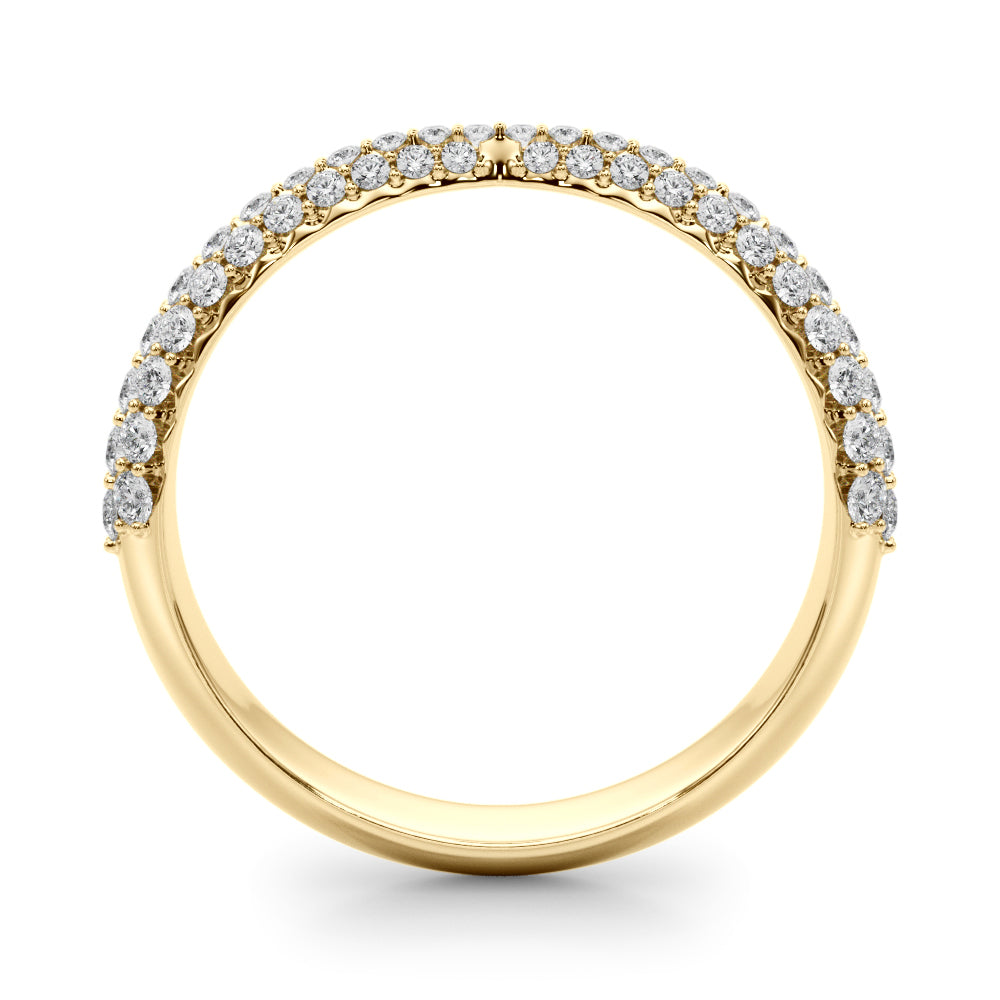 1/2 ct tw Lab Grown Diamond Wedding Band in 14K Yellow Gold