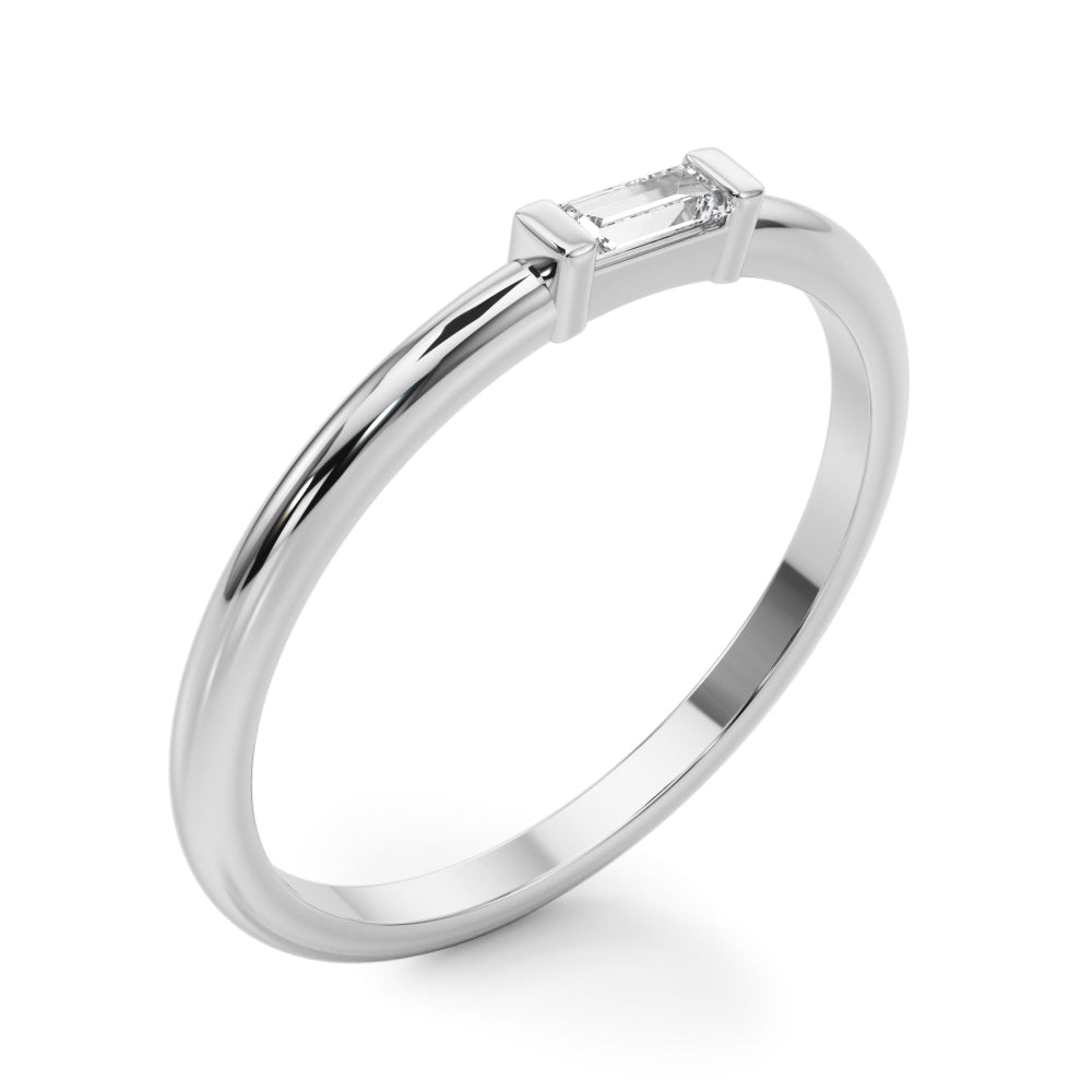 1/8 ct tw Baguette Lab Grown Diamond Wedding Band in 14K White Gold