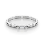 1/8 ct tw Baguette Lab Grown Diamond Wedding Band in 14K White Gold
