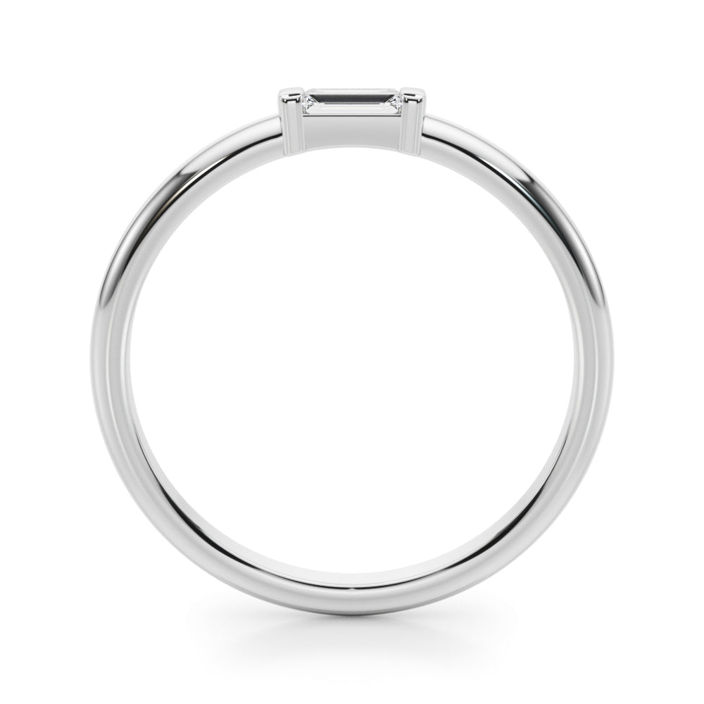 1/8 ct tw Baguette Lab Grown Diamond Wedding Band in 14K White Gold