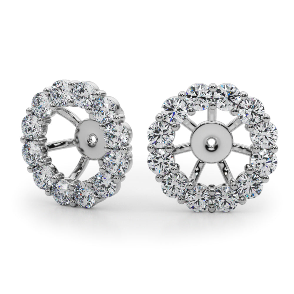 3/4 ct tw Lab Grown Diamond Earrings in 14K White Gold